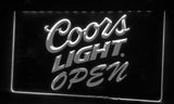 Coors Light Open LED Neon Sign USB - White - TheLedHeroes