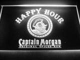 Captain Morgan Spiced Rum Happy Hour LED Neon Sign USB - White - TheLedHeroes