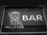 Duff Bar (2) LED Neon Sign USB - White - TheLedHeroes