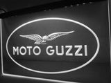 Moto Guzzi Motorcycle LED Neon Sign USB - White - TheLedHeroes