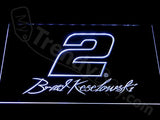 Brad Keselowski 2 LED Neon Sign USB - White - TheLedHeroes