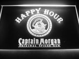 Captain Morgan Spiced Rum Happy Hour LED Neon Sign Electrical - White - TheLedHeroes