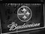 Pittsburgh Steelers Budweiser LED Neon Sign USB - White - TheLedHeroes