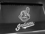Cleveland Indians (3) LED Neon Sign USB - White - TheLedHeroes