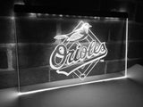 Baltimore Orioles (3) LED Neon Sign USB - White - TheLedHeroes