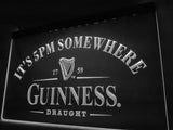Guinness It's 5 pm Somewhere LED Neon Sign USB - White - TheLedHeroes