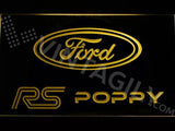Ford RS Poppy LED Neon Sign USB - Yellow - TheLedHeroes