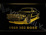 Ford 302 Boss 1969 LED Neon Sign Electrical - Yellow - TheLedHeroes
