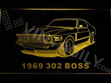 Ford 302 Boss 1969 LED Neon Sign USB - Yellow - TheLedHeroes