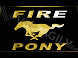 Mustang Fire Pony LED Sign - Yellow - TheLedHeroes