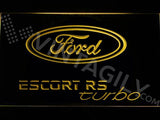 Ford Escort RS Turbo 2 LED Neon Sign USB - Yellow - TheLedHeroes