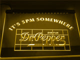 Dr Pepper It's 5pm Somewhere LED Neon Sign USB - Yellow - TheLedHeroes