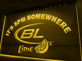 Bud Light Lime It's 5pm Somewhere LED Neon Sign USB - Yellow - TheLedHeroes