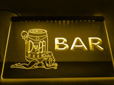 Duff Bar (2) LED Neon Sign USB - Yellow - TheLedHeroes