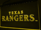 Texas Rangers (4) LED Neon Sign USB - Yellow - TheLedHeroes