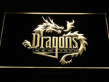 New York Dragons LED Neon Sign USB - Yellow - TheLedHeroes