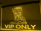 Duff VIP Only (2) LED Neon Sign USB - Yellow - TheLedHeroes