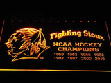FREE North Dakota Fighting Sioux - NCAA Hockey Championships LED Sign - Yellow - TheLedHeroes