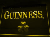 Guinness Beer Shamrock (2) LED Neon Sign Electrical - Yellow - TheLedHeroes
