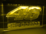 Valentino Rossi The Doctor 46 LED Neon Sign Electrical - Yellow - TheLedHeroes