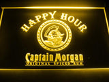 Captain Morgan Spiced Rum Happy Hour LED Neon Sign USB - Yellow - TheLedHeroes