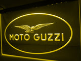 Moto Guzzi Motorcycle LED Neon Sign USB - Yellow - TheLedHeroes