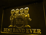 The Beatles Best Band Ever (3) LED Neon Sign Electrical - Yellow - TheLedHeroes