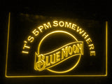 FREE Blue Moon It's 5pm Somewhere LED Sign - Yellow - TheLedHeroes