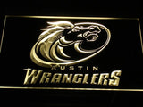 Austin Wranglers LED Neon Sign Electrical - Yellow - TheLedHeroes