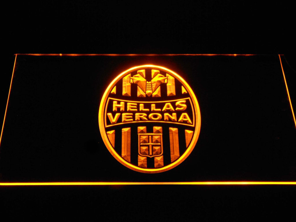 Hellas Verona F.C. LED Neon Sign USB - Yellow - TheLedHeroes