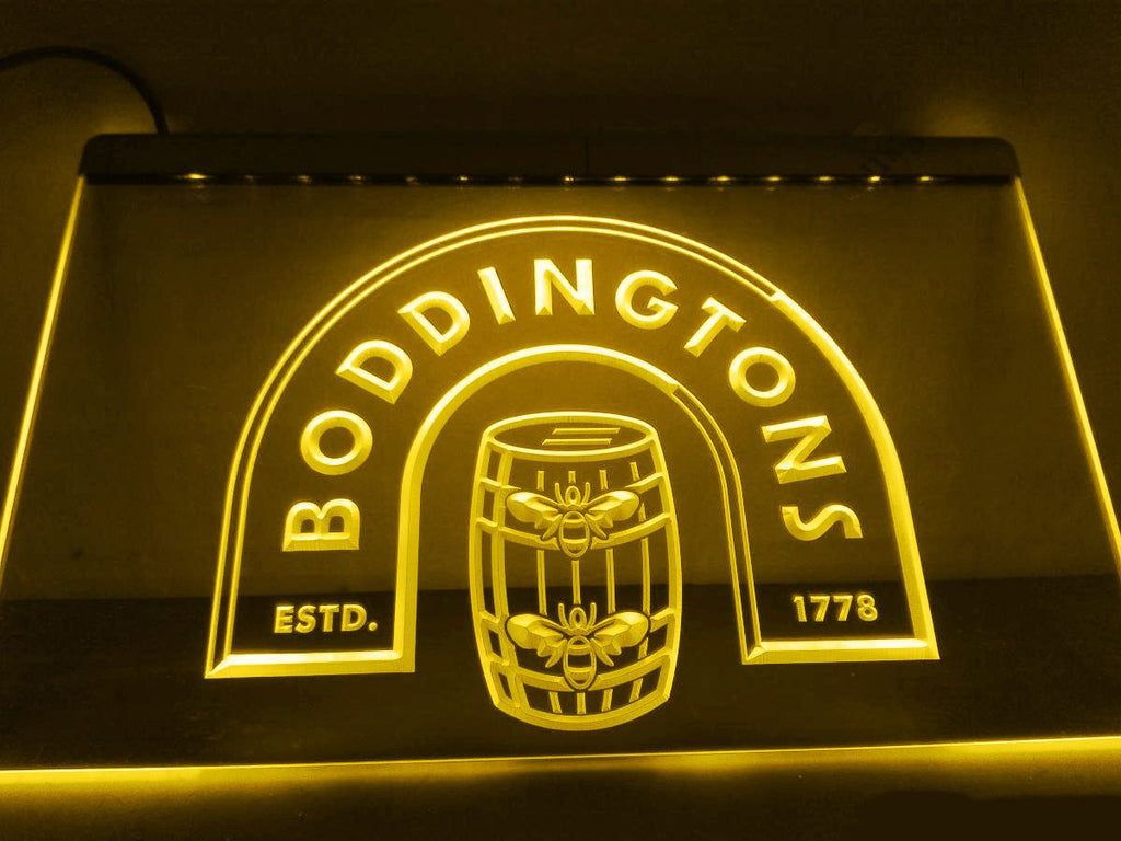 Boddingtons LED Neon Sign USB - Yellow - TheLedHeroes