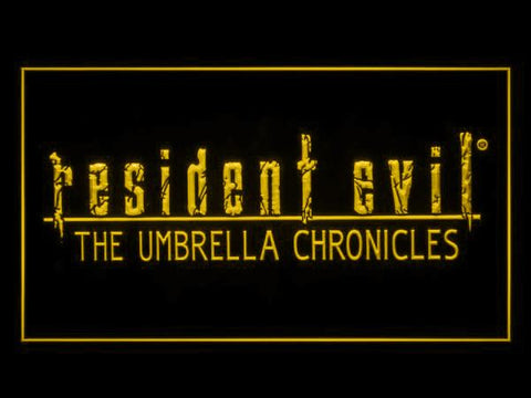 Resident Evil The Umbrella Chronicles LED Neon Sign Electrical - Yellow - TheLedHeroes