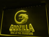 Godzilla King of the Monsters LED Neon Sign USB - Yellow - TheLedHeroes