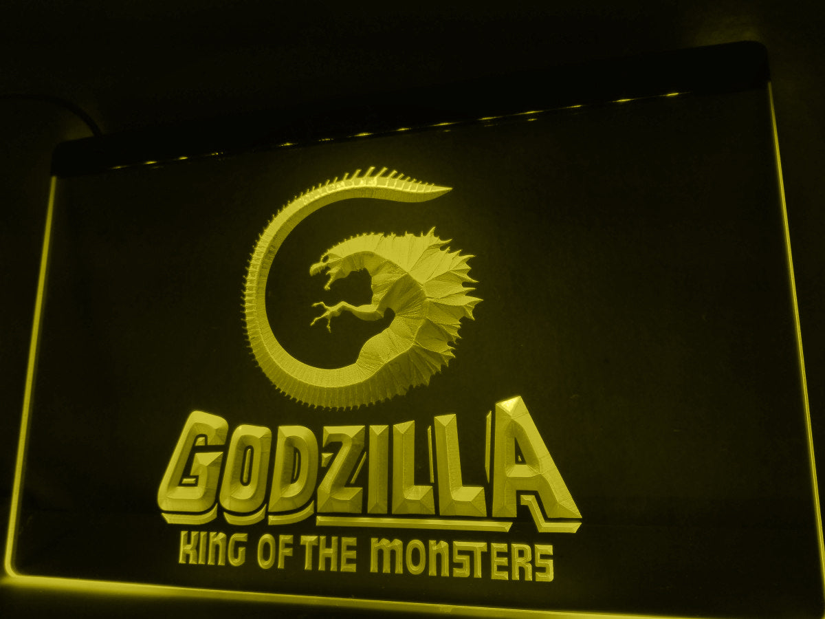 Godzilla Led Sign FREE Godzilla King of the Monsters LED Sign Red / Normal Size (12x8in ...