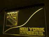 New York Rangers LED Neon Sign USB - Yellow - TheLedHeroes