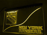 New York Rangers LED Neon Sign Electrical - Yellow - TheLedHeroes