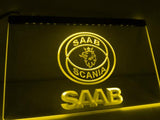 SAAB LED Neon Sign USB - Yellow - TheLedHeroes