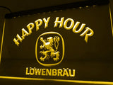 Lowenbrau Happy Hour LED Neon Sign USB - Yellow - TheLedHeroes