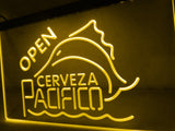 Cerveza Pacifico Open LED Neon Sign Electrical - Yellow - TheLedHeroes