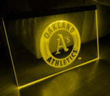 Oakland Athletics LED Neon Sign USB - Yellow - TheLedHeroes