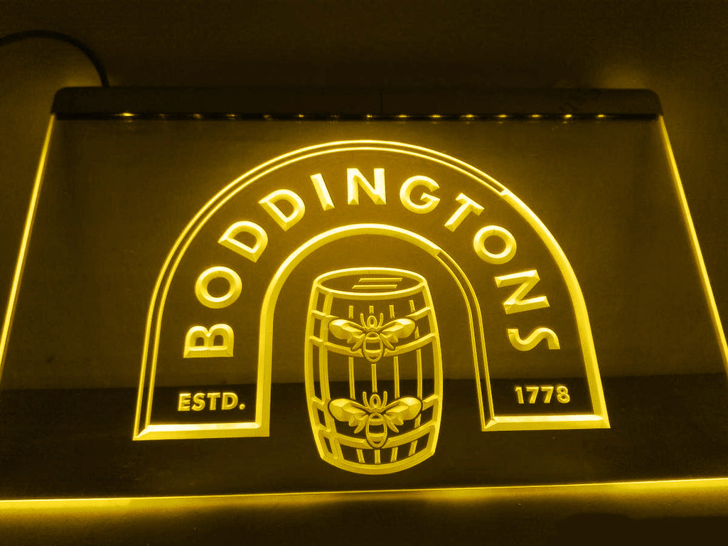 FREE Boddingtons LED Sign - Yellow - TheLedHeroes