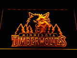 Minnesota Timberwolves 2 LED Neon Sign USB - Yellow - TheLedHeroes