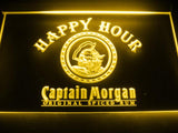 Captain Morgan Spiced Rum Happy Hour LED Neon Sign Electrical - Yellow - TheLedHeroes