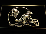 New Orleans VooDoo Helmet LED Neon Sign Electrical - Yellow - TheLedHeroes