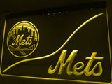 New York Mets (4) LED Neon Sign Electrical - Yellow - TheLedHeroes