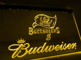 Tampa Bay Buccaneers Budweiser LED Neon Sign Electrical - Yellow - TheLedHeroes
