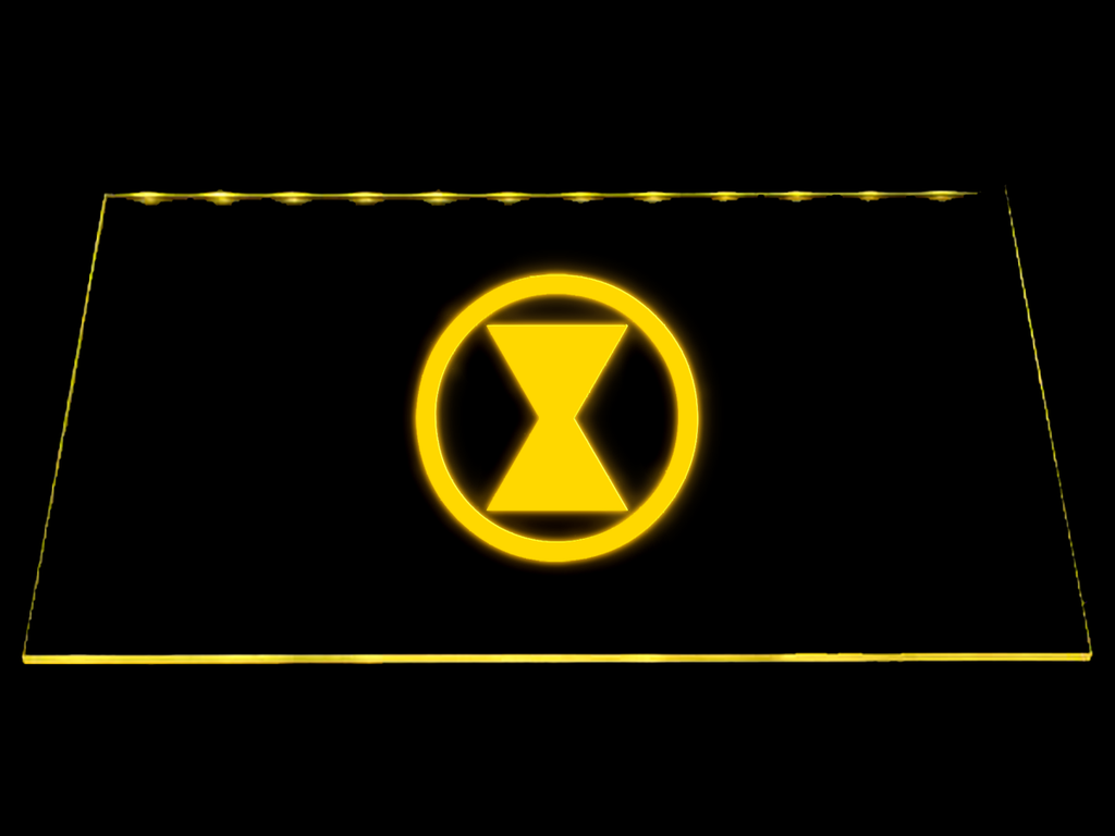 Black Widow Symbol LED Neon Sign USB - Yellow - TheLedHeroes