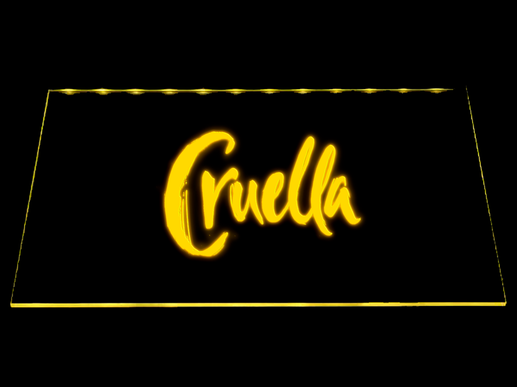 Cruella LED Neon Sign Electrical - Yellow - TheLedHeroes