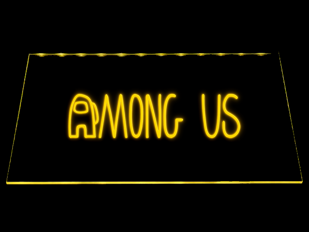 Among us LED Neon Sign Electrical - Yellow - TheLedHeroes