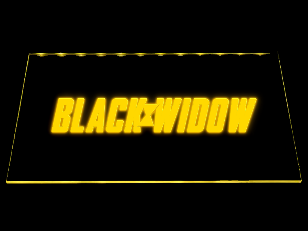 Black Widow LED Neon Sign Electrical - Yellow - TheLedHeroes